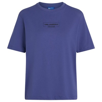 тениска,дамски,тениски,karl,lagerfeld,outline,logo,regular,fit,t,shirt,skipper,blue,(blue)