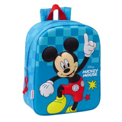 раница,раници,safta,622550011,mickey,mouse,3d,mini,17l,32x43x14,cm,backpack,multicolor,(blue)