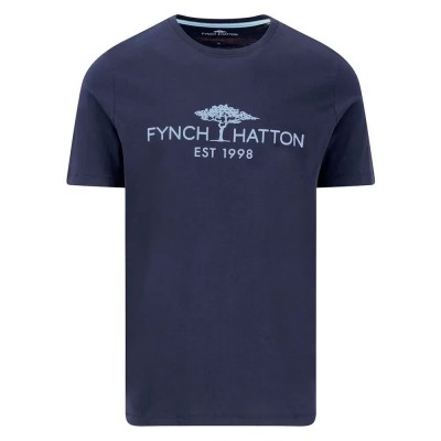 тениска,мъжки,тениски,fynch,hatton,logo,short,sleeve,t,shirt,blue,(navy)