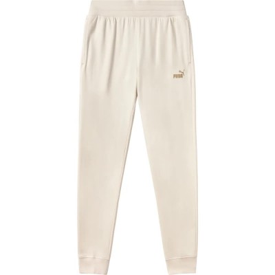 анцуг,дамски,панталони,puma,essentials,+,textured,foil,logo,sweat,pants,alpine,snow,(beige)
