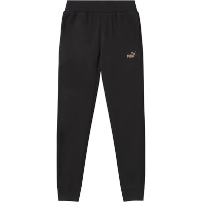 анцуг,дамски,панталони,puma,essentials,+,textured,foil,logo,sweat,pants,black