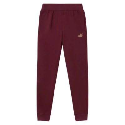 анцуг,дамски,панталони,puma,essentials,+,textured,foil,logo,sweat,pants,ruby,shimmer,(purple)