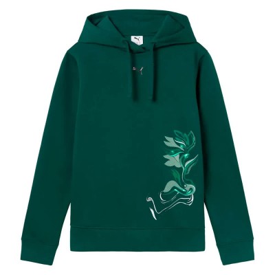 суичър,дамски,блузи,puma,graphic,flowered,hoodie,green,terrain