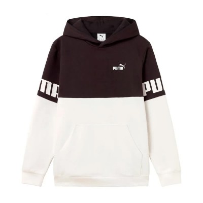 суичър,мъжки,пуловери,puma,power,colorblock,hoodie,white,black,(white)