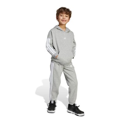 анцуг,детски,анцузи,adidas,3,stripes,essentials,fleece,tracksuit,grey,(medium,grey,heather)
