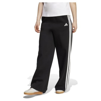 панталони,дамски,панталони,adidas,3,stripes,fleece,wide,pants,black,(black)