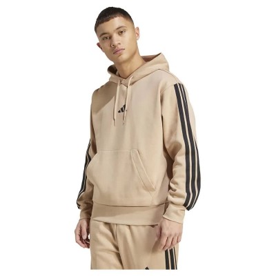 суичър,мъжки,пуловери,adidas,essentials,3,stripes,fleece,hoodie,warm,sandstone,black,(beige)