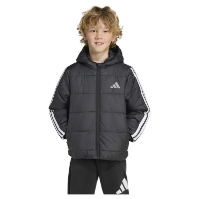 яке,детски,якета,и,палта,adidas,essentials,3,stripes,padded,jacket,black,(black,white)
