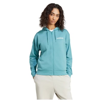 блуза,дамски,блузи,adidas,essentials,linear,french,terry,full,zip,sweatshirt,powder,teal,white,(blue)