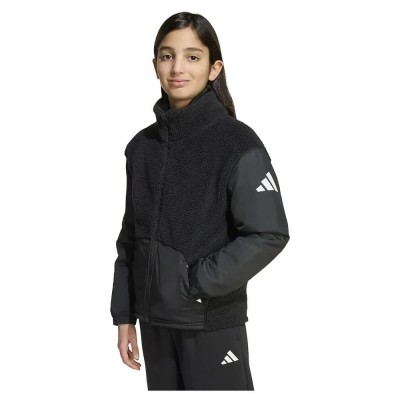 яке,детски,якета,и,палта,adidas,fleece,jacket,black,(black,white)
