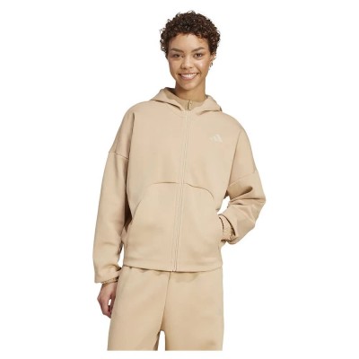 блуза,дамски,блузи,adidas,future,icons,small,logo,full,zip,sweatshirt,warm,sandstone,(beige)