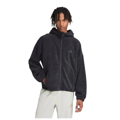 поларена,блуза,мъжки,пуловери,adidas,future,icons,small,logo,low,pile,fleece,full,zip,sweatshirt,black