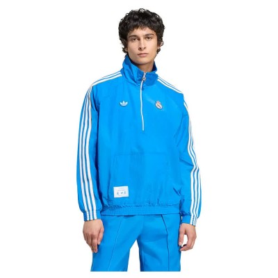 блуза,мъжки,пуловери,adidas,real,madrid,terrace,icons,half,zip,sweatshirt,bluebird,white,(blue)