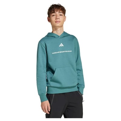 суичър,детски,блузи,adidas,slogan,fleece,hoodie,green,(preloved,teal)