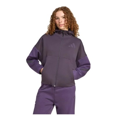 блуза,дамски,блузи,adidas,z.n.e,full,zip,sweatshirt,aurora,black,aurora,plum