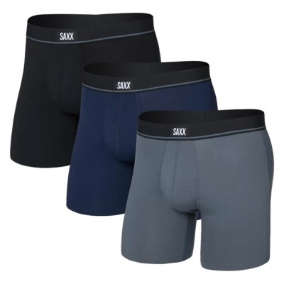 боксерки,мъжко,бельо,saxx,underwear,essential,boxers,3,units,black,turbulence,maritime,(multicolor)