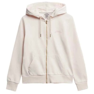 блуза,дамски,блузи,superdry,essential,logo,full,zip,sweatshirt,mauve,morn,pink,(beige)