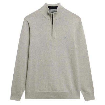 блуза,мъжки,пуловери,superdry,essentials,half,zip,sweater,lightning,grey,marl,(grey)