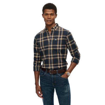 карирана,риза,мъжки,ризи,superdry,m4011047a,long,sleeve,shirt,bryce,check,navy,(blue)
