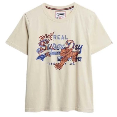 тениска,дамски,тениски,superdry,tokyo,vl,relaxed,fit,short,sleeve,t,shirt,oat,bran,(beige)