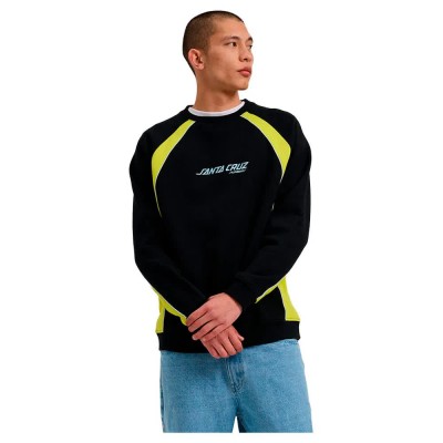 блуза,дамски,блузи,santa,cruz,strip,front,racer,crew,sweatshirt,black,(apple,green,black)