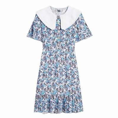 бебешка,рокля,дамски,поли,и,рокли,lily,baby,doll,collar,floral,dress,lake,blue,(blue)