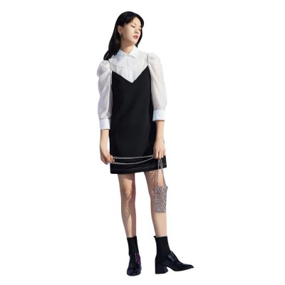 рокля,дамски,поли,и,рокли,lily,camisole,v,neck,dress,black