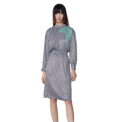 рокля,дамски,поли,и,рокли,lily,check,waist,dress,black,(grey)