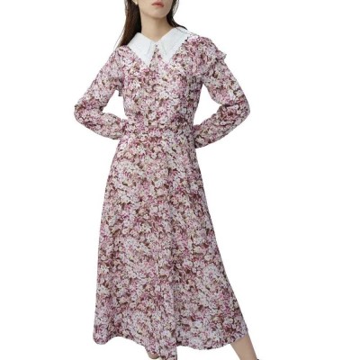 рокля,дамски,поли,и,рокли,lily,floral,ruffle,dress,deep,pink,(pink)
