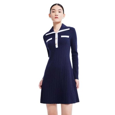 рокля,дамски,поли,и,рокли,lily,french,knit,dress,navy,blue,(blue)
