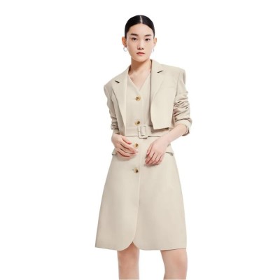 рокля,дамски,поли,и,рокли,lily,two,piecees,dress,camel,(beige)