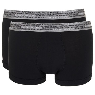 боксерки,мъжко,бельо,emporio,armani,all,over,logo,elastic,trunk,boxers,2,units,black,(black,white)
