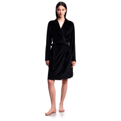 дамски,пеньоари,emporio,armani,chenille,dressing,gown,black,(black)