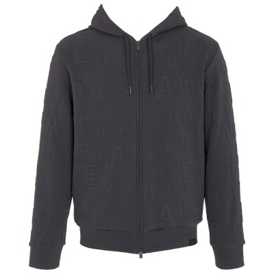 блуза,мъжки,пуловери,emporio,armani,embossed,terry,full,zip,sweatshirt,grey,(grey,jacquard)