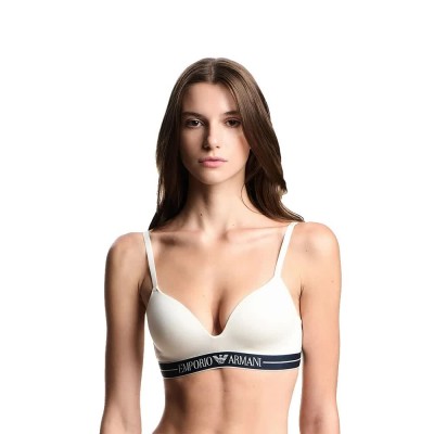 дамско,бельо,дамски,бикини,и,танкини,emporio,armani,everyday,cotton,padded,triangle,bra,white,(white)