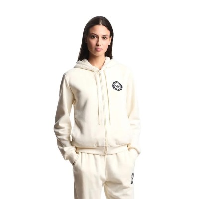 поларена,блуза,дамски,блузи,emporio,armani,fuzzy,fleece,full,zip,sweatshirt,white,(ivory)