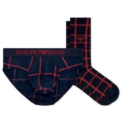 мъжко,бельо,emporio,armani,holidays,gift,set,slips,blue,(navy,check)
