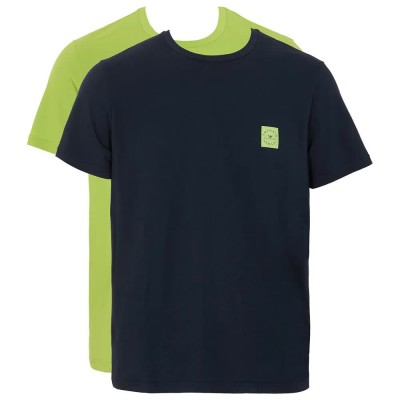 тениска,мъжки,тениски,emporio,armani,logo,label,short,sleeve,t,shirt,2,units,navy,lime,(green,blue)