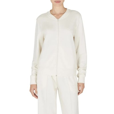 блуза,дамски,блузи,emporio,armani,iconic,terry,full,zip,sweatshirt,white,(ivory)