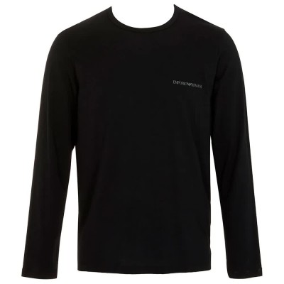 тениска,мъжки,тениски,дамски,тениски,emporio,armani,pure,cotton,long,sleeve,t,shirt,black,(black)