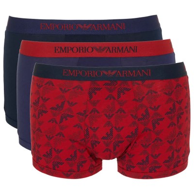 боксерки,мъжко,бельо,emporio,armani,pure,cotton,trunk,boxers,3,units,red,blue,(navy,navy)