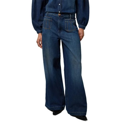 дънки,дамски,панталони,wrangler,112371206,loose,fit,high,waist,jeans,homestead,haze,(blue)