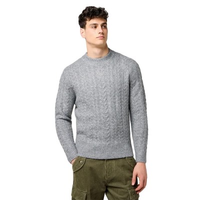 блуза,мъжки,пуловери,wrangler,112371666,regular,fit,sweater,grey,heather,(grey)