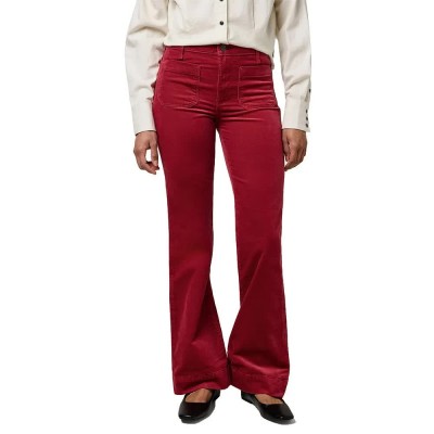 панталони,дамски,панталони,wrangler,112373013,flare,fit,pants,red,(earth,red)