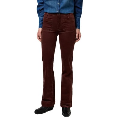 панталони,дамски,панталони,wrangler,112373014,flare,fit,pants,brown,(mahogany)