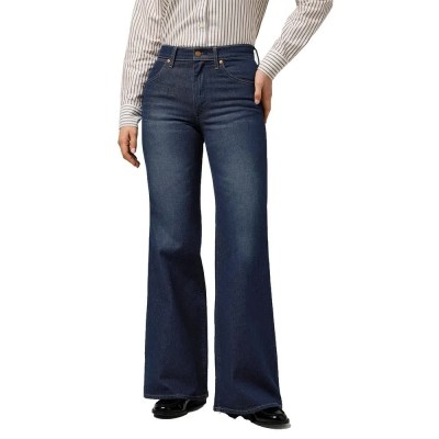 дънки,дамски,панталони,wrangler,70s,flare,fit,jeans,blue,(whirlpool)