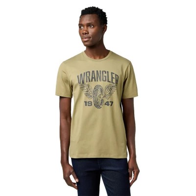 тениска,мъжки,тениски,wrangler,americana,regular,fit,short,sleeve,t,shirt,aloe,(yellow)