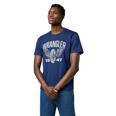 тениска,мъжки,тениски,wrangler,americana,regular,fit,short,sleeve,t,shirt,navy,(blue)