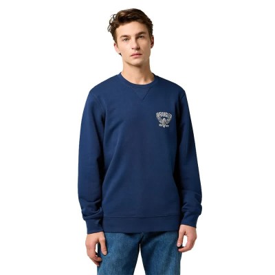 блуза,мъжки,пуловери,wrangler,americana,regular,fit,sweatshirt,navy