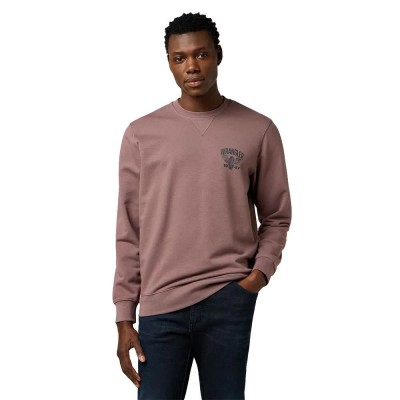 блуза,мъжки,пуловери,wrangler,americana,regular,fit,sweatshirt,peppercorn,(brown)
